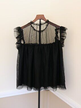 On 34th Black Blouse Size Large
